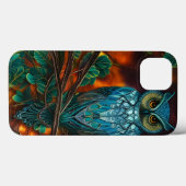 Turquoise gehoornde uil Case-Mate iPhone case (Achterkant (horizontaal))