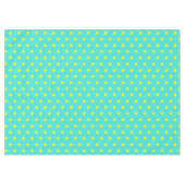 Turquoise Gele Stippen Tafelkleed (Voorkant (Horizontaal))