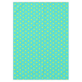Turquoise Gele Stippen Tafelkleed (Voorkant)