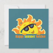 Turquoise gelukkige zomer zonnewende 2024 kaart (Voorkant)