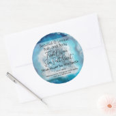 Turquoise Gem Bottle Candle Jar Lid Product Label (Envelop)