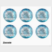Turquoise Gem Bottle Candle Jar Lid Product Label (Vel)
