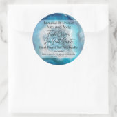 Turquoise Gem Bottle Candle Jar Lid Product Label (Tas)