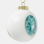 Turquoise Gem Ceramic Ball Kerstannament Keramische Bal Ornament (Links)