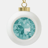 Turquoise Gem Ceramic Ball Kerstannament Keramische Bal Ornament (Voorkant)