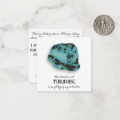 *~* TURQUOISE Gem Intention AP64 Flat Note Kaart Notitiekaartje (Voorkant / Achterkant in situ)