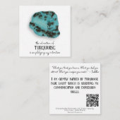 *~* TURQUOISE Gem Intention AP64 Flat Note Kaart Notitiekaartje (Voorkant / Achterkant)