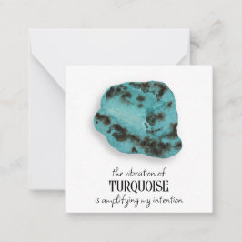 *~* TURQUOISE Gem Intention AP64 Flat Note Kaart Notitiekaartje