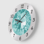 Turquoise Gem Large Clock Grote Klok (Hoek)