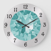 Turquoise Gem Large Clock Grote Klok (Voorkant)