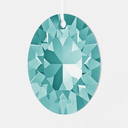 Turquoise Gem Ornament (Voorkant links)