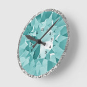 turquoise gem ronde klok (Hoek)