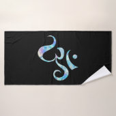 Turquoise gemarmerde Om Badhanddoek (Badhanddoek)
