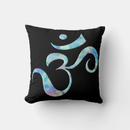 Turquoise gemarmerde Om Kussen