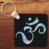 Turquoise gemarmerde Om Sleutelhanger (Voorkant)