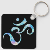 Turquoise gemarmerde Om Sleutelhanger (Achterkant)