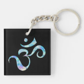 Turquoise gemarmerde Om Sleutelhanger (Achterkant)