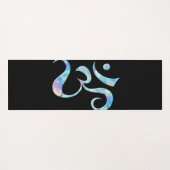Turquoise gemarmerde Om Yogamat (Achterkant (horizontaal))