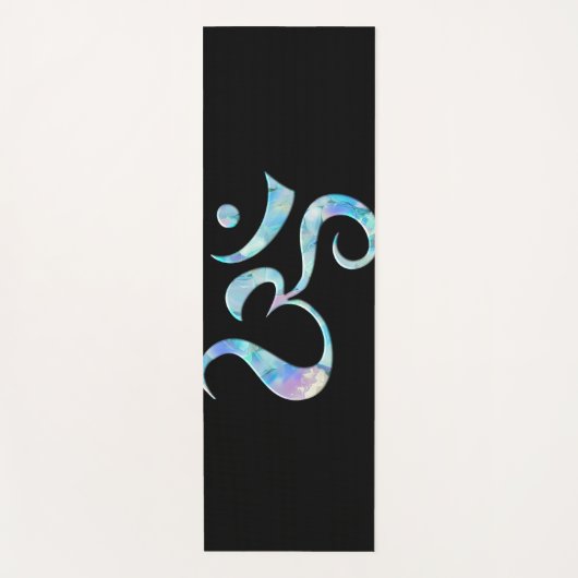 Turquoise gemarmerde Om Yogamat (Voorkant)