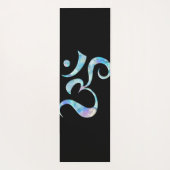 Turquoise gemarmerde Om Yogamat (Achterkant)