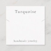 Turquoise Gemstone Ketting Jewelry Display Kaart (Voorkant)