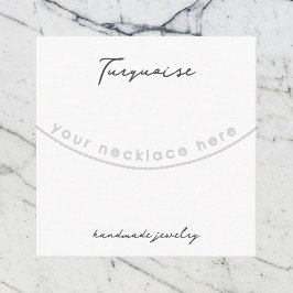 Turquoise Gemstone Ketting Jewelry Display Kaart