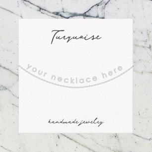 Turquoise Gemstone Ketting Jewelry Display Kaart