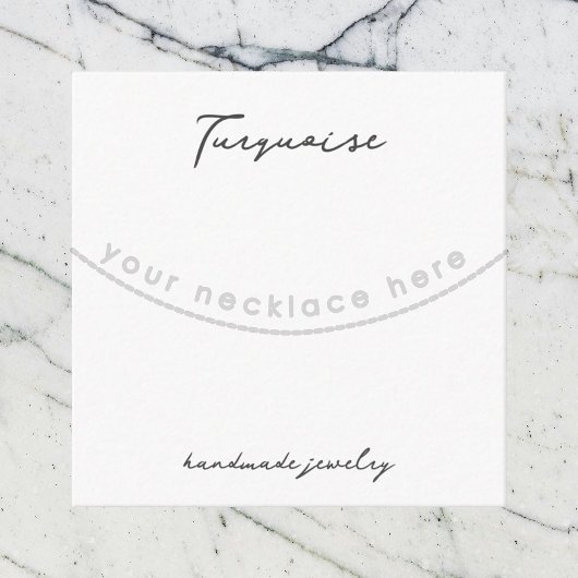 Turquoise Gemstone Ketting Jewelry Display Kaart