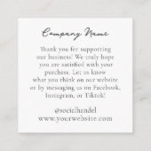 Turquoise Gemstone Ketting Jewelry Display Kaart (Achterkant)