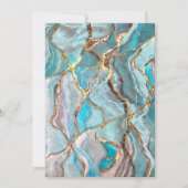 Turquoise Geode Kintsugi Kaart (Voorkant)