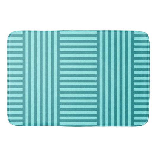Turquoise Geometric Badmat (Voorkant)