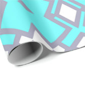Turquoise Geometric Pattern Cadeaupapier (Rol Hoek)