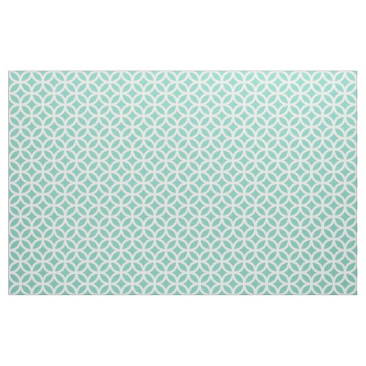 Turquoise Geometric Pattern Fabric Stof (Yard (91,4 cm))