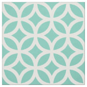 Turquoise Geometric Pattern Fabric Stof (Swatch)