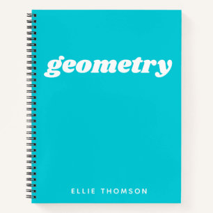 Turquoise Geometrie Persoonlijk Wiskunde Grafiekpa Notitieboek