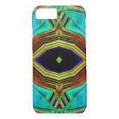 Turquoise geometrische ontwerpvormen Case-Mate iPhone case (Achterkant)
