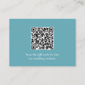 Turquoise Gepersonaliseerd bruiloft invoegen Kaart (Achterkant)