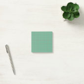 Turquoise geruit patroon esthetisch rasterontwerp post-it® notes (Kantoor)