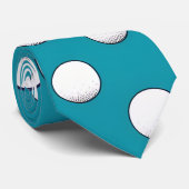 Turquoise gestippelde Mannen Stropdas (Opgerold)