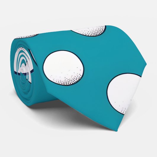 Turquoise gestippelde Mannen Stropdas (Opgerold)