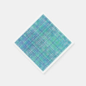 Turquoise gestructureerde ruit servet (Hoek)