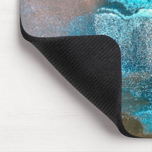 Turquoise getextureerd Abstract Muismat (Hoek)