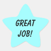 turquoise geweldige baan stickers (Voorkant)