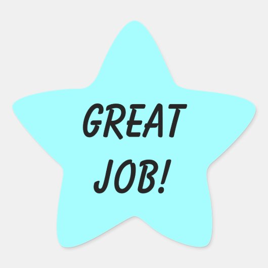 turquoise geweldige baan stickers (Voorkant)