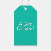 Turquoise Gift Labels Cadeaulabel (Voorkant)
