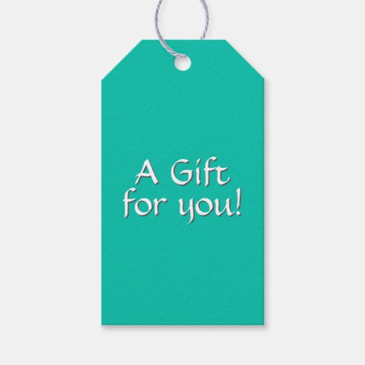 Turquoise Gift Labels Cadeaulabel (Voorkant)
