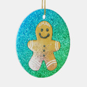 Turquoise Gingerbread Boy Ornament (Rechts)
