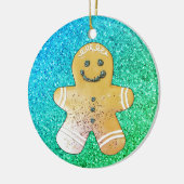 Turquoise Gingerbread Boy Ornament (Links)