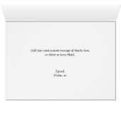 Turquoise Gingham Custom Hartelijk dank (Binnen Horizontaal (Onder))