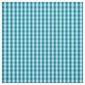 Turquoise Gingham Fabric Stof (Swatch)